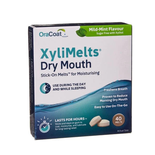 XYLIMELTS sausai burnai prilimpančios pastilės (40 vnt.)