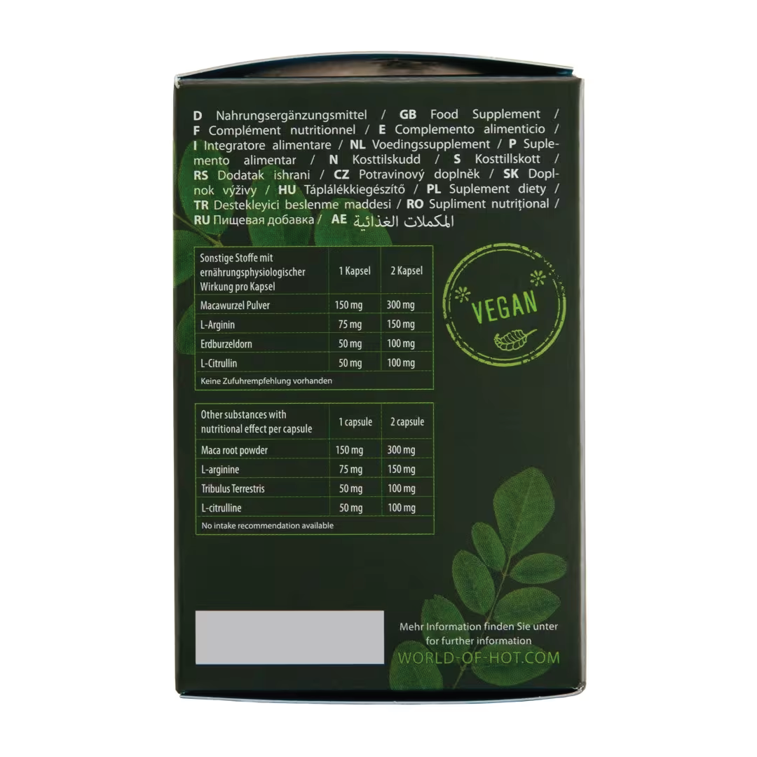 Pure Moringa + Maca Man Power maisto papildas vyrams
